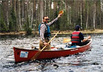 Hatten av fr canadensarpaddling i Vann.